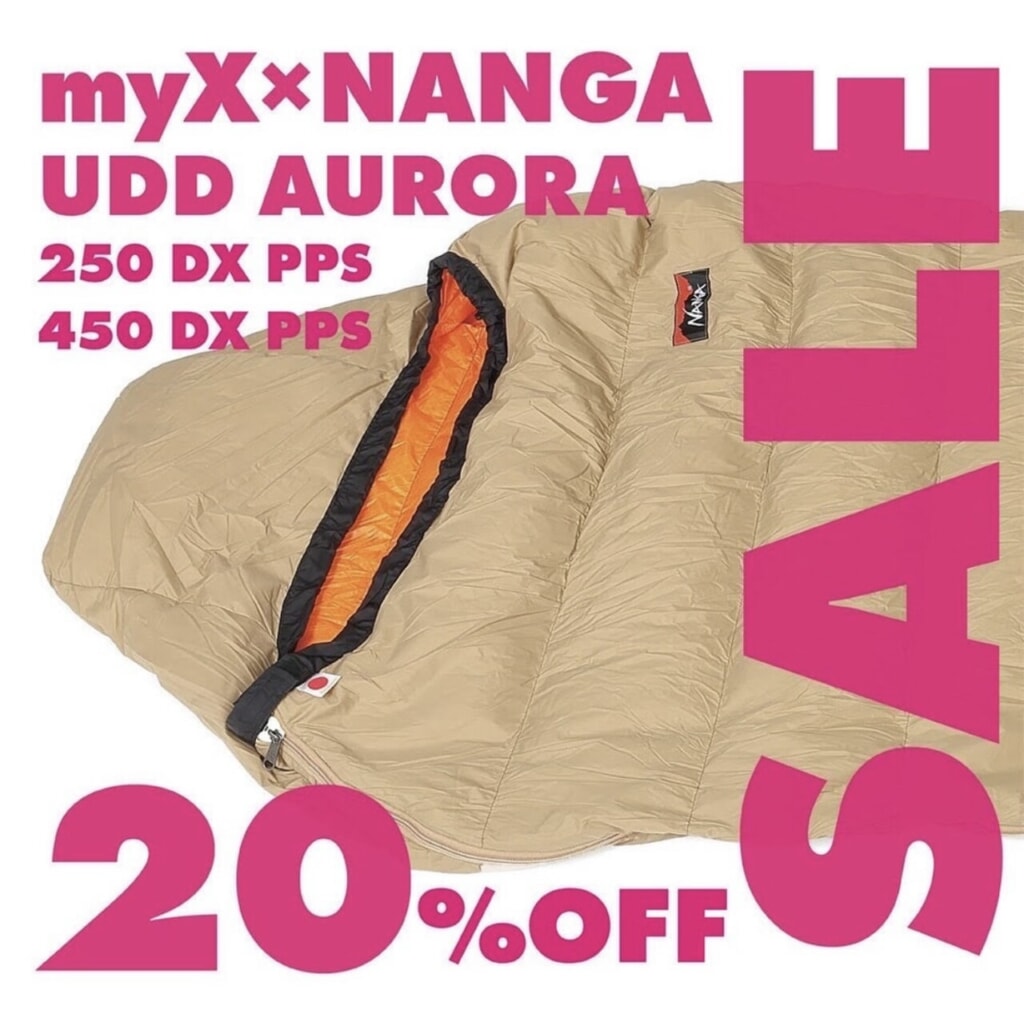 myX×NANGA UDD AURORA「250DX PPS」「450DX PPS」SALE | GOOD OPEN AIRS myX